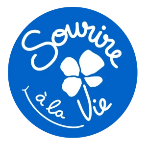 Logo mono bleu Sourire à la Vie