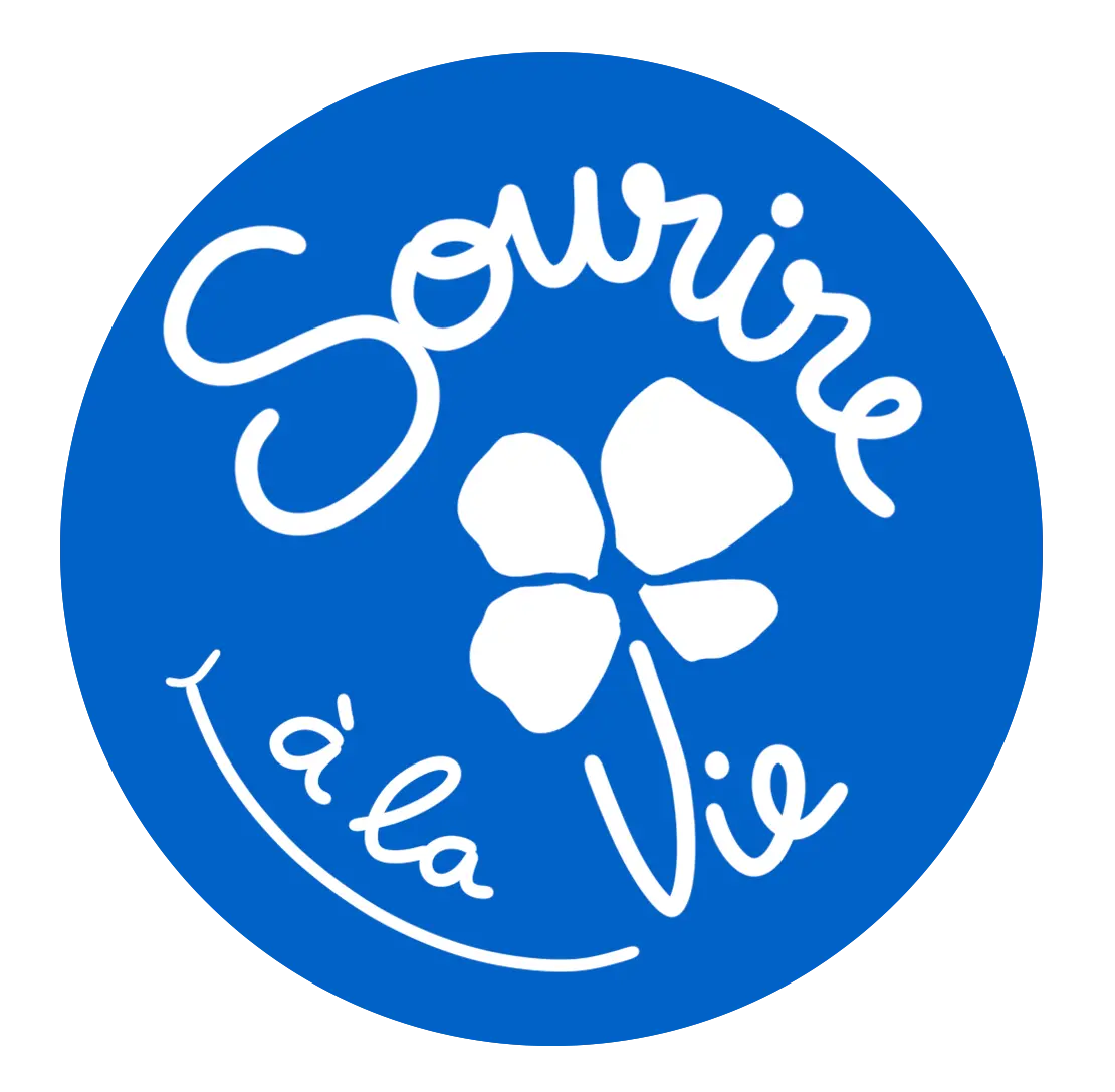Logo mono bleu Sourire à la Vie Logo mono bleu Sourire à la Vie